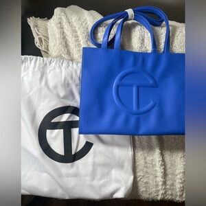 Telfar Blue Shopping Bag